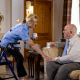 Nurse Helping home health stroke patient, Pemi-Baker Hospice & Home Health, Plymouth, NH